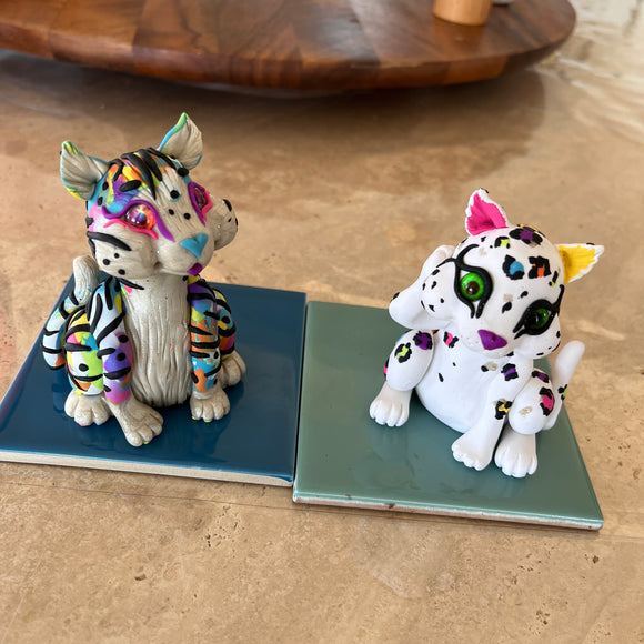 Leopard and Tiger Figurines