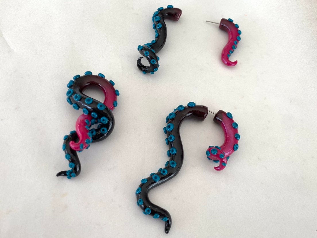 Tentacle Earrings Leafy Originals